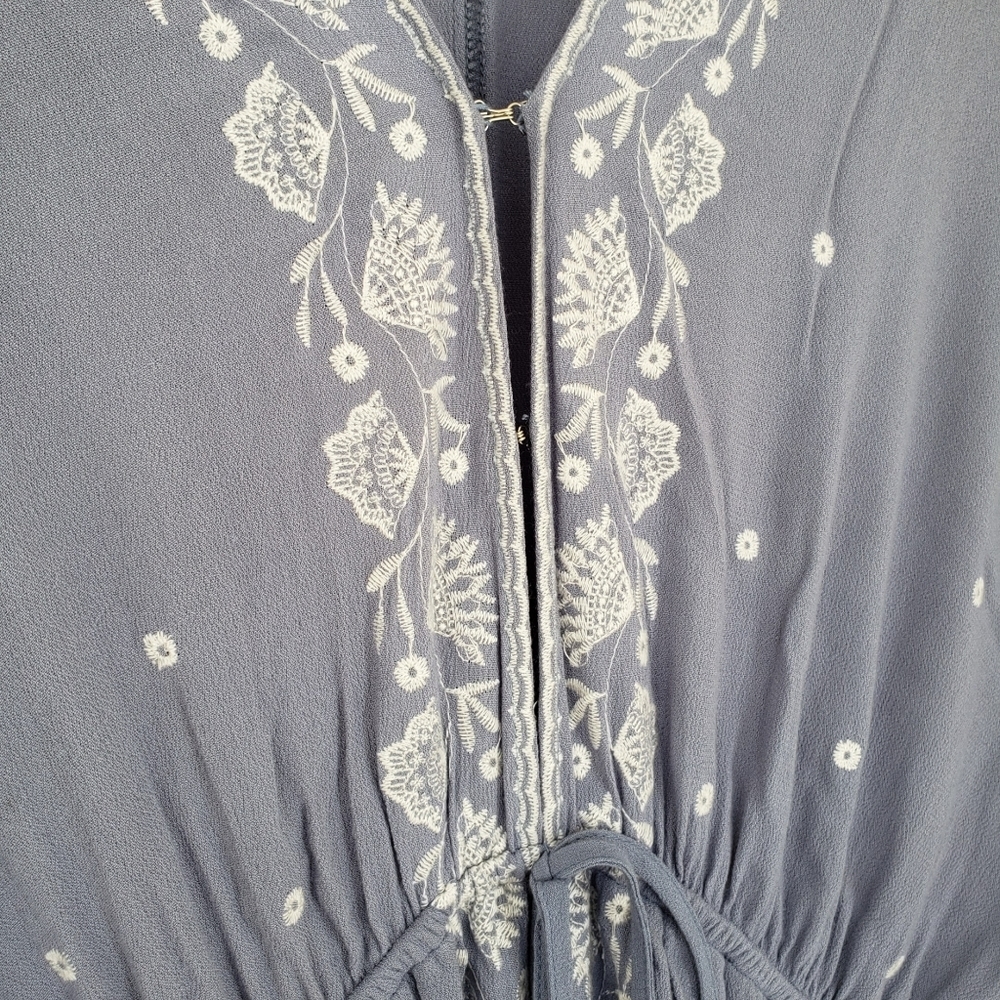 Molly Bracken boho v-neck dolman sleeveve embroidered kaftan tunic summer dress - Picture 6 of 8
